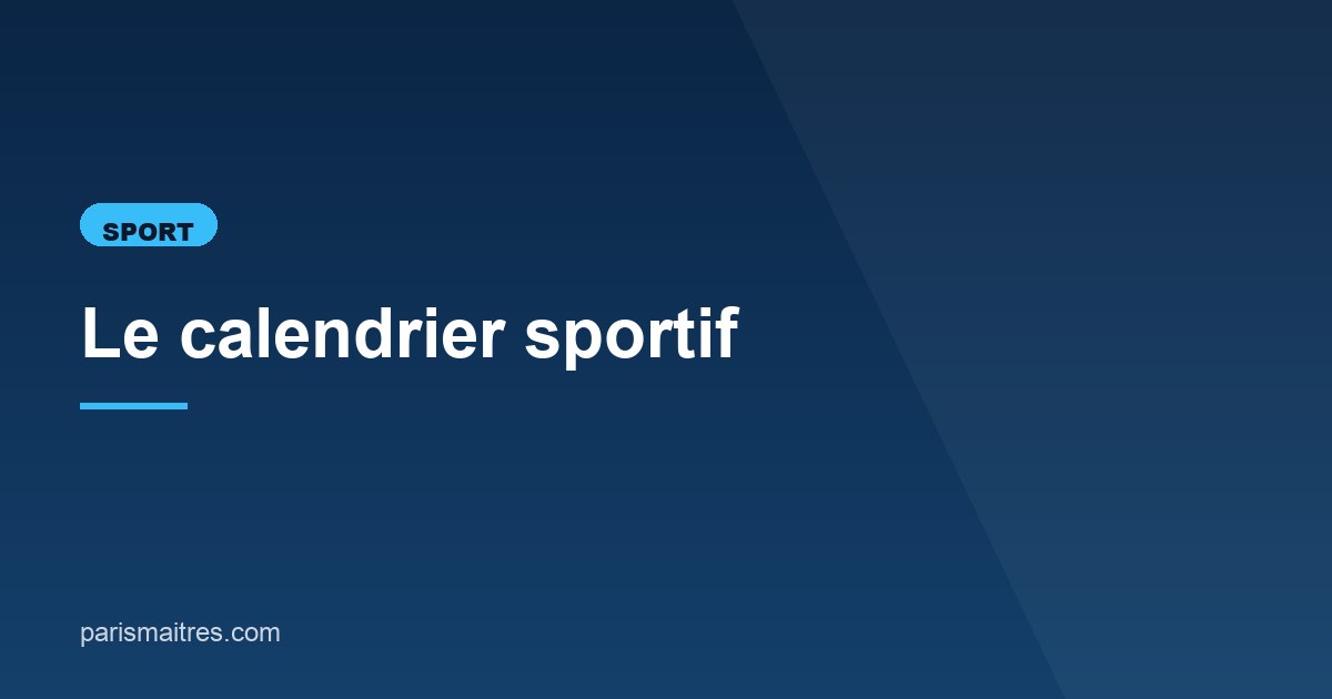 Illustration de l'article consacré au calendrier sportif