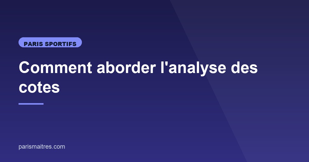 Illustration de l'article consacré à l'analyse des cotes
